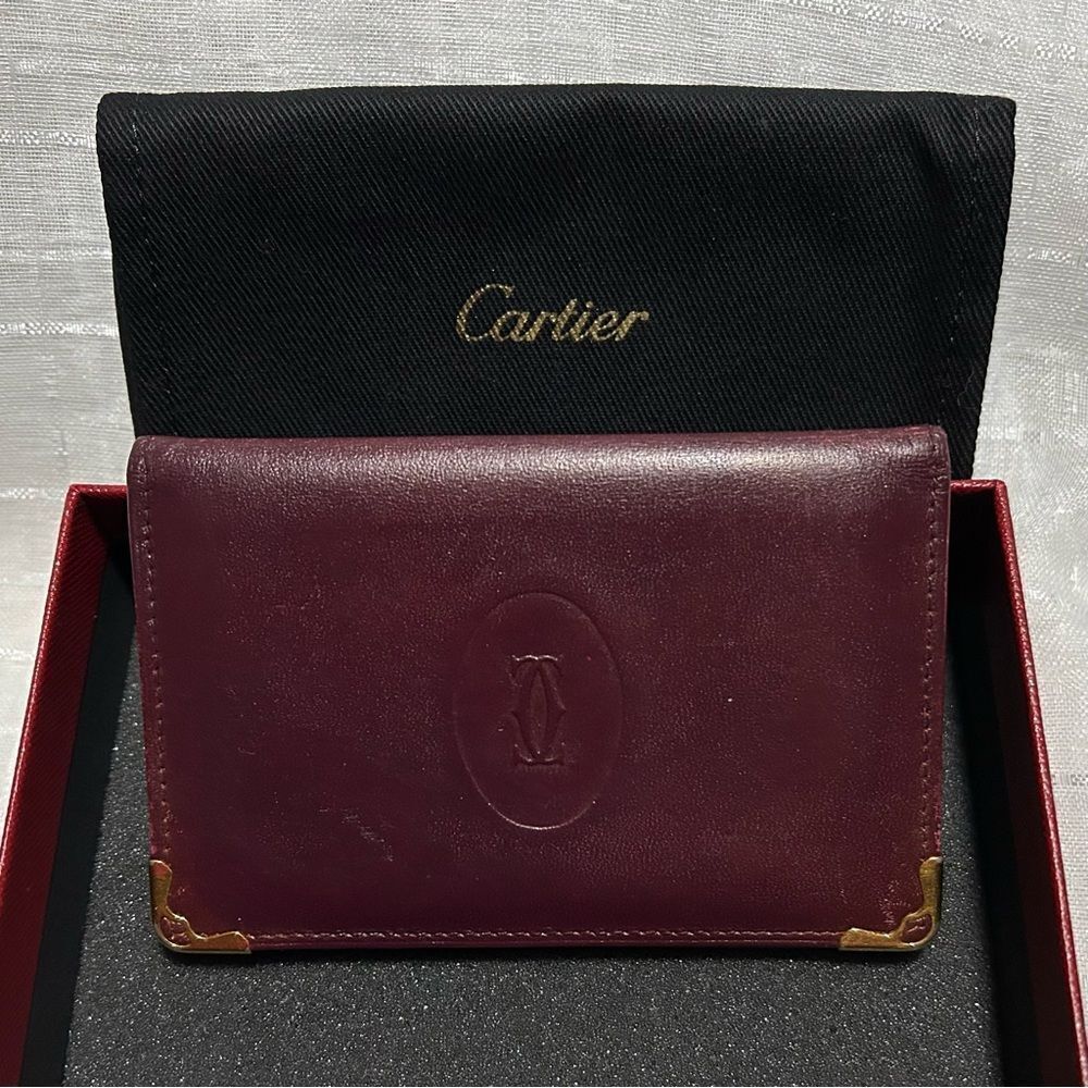 Cartier Leather Wallet - Burgundy - Picture 3 of 15